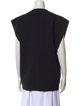 Tibi Merino Wool V-Neck Blouse