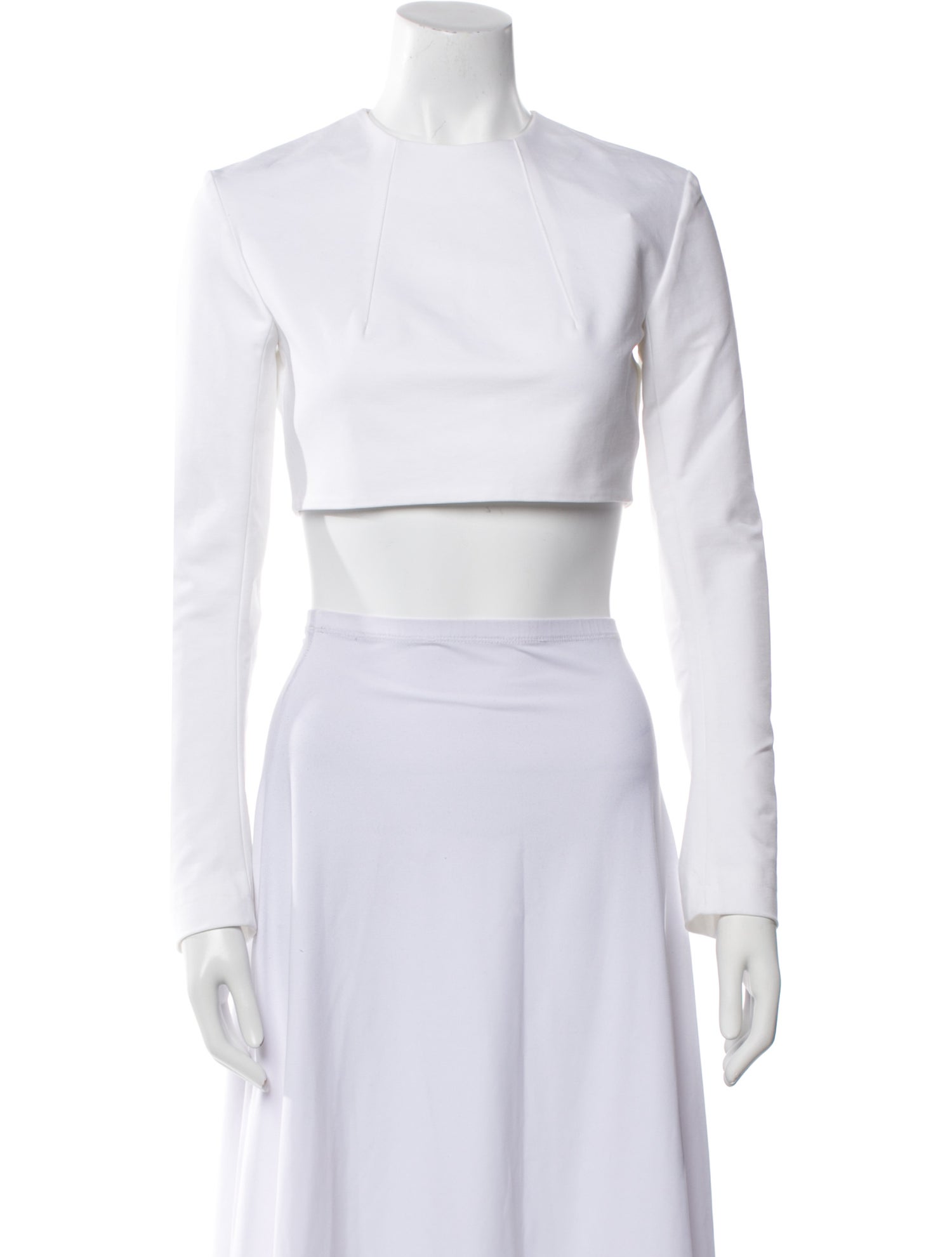 Tibi Mock Neck Long Sleeve Crop Top w/ Tags