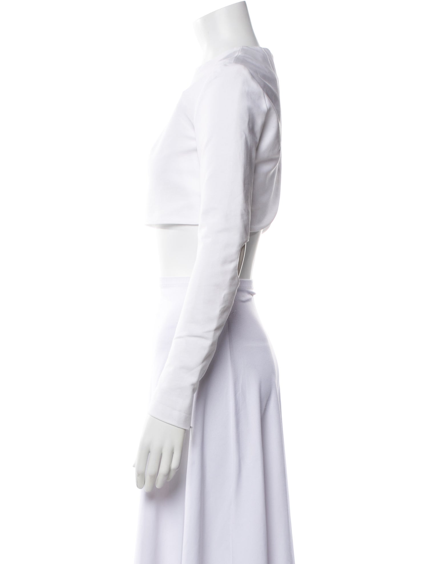 Tibi Mock Neck Long Sleeve Crop Top w/ Tags