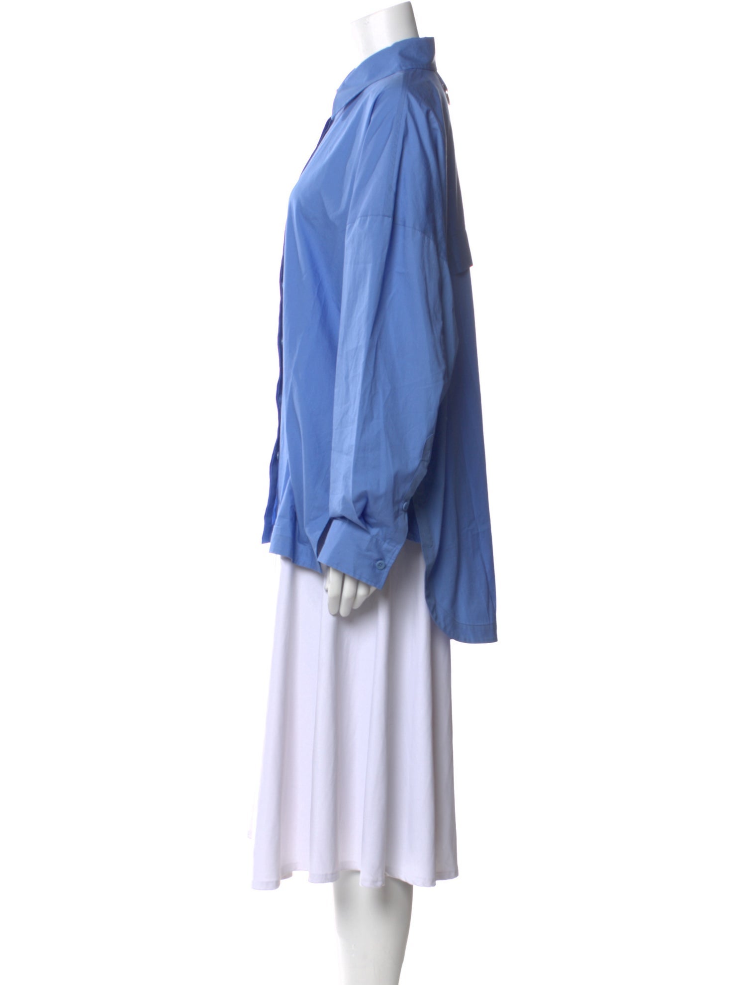 Tibi Long Sleeve Button-Up Top