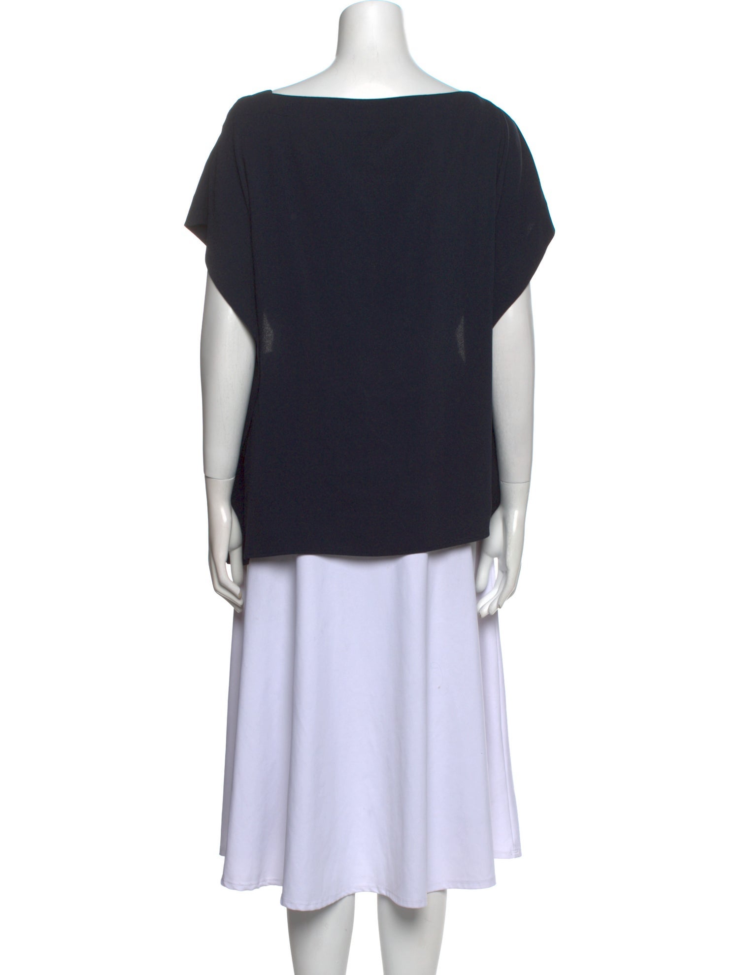 Tibi Bateau Neckline Short Sleeve Tunic