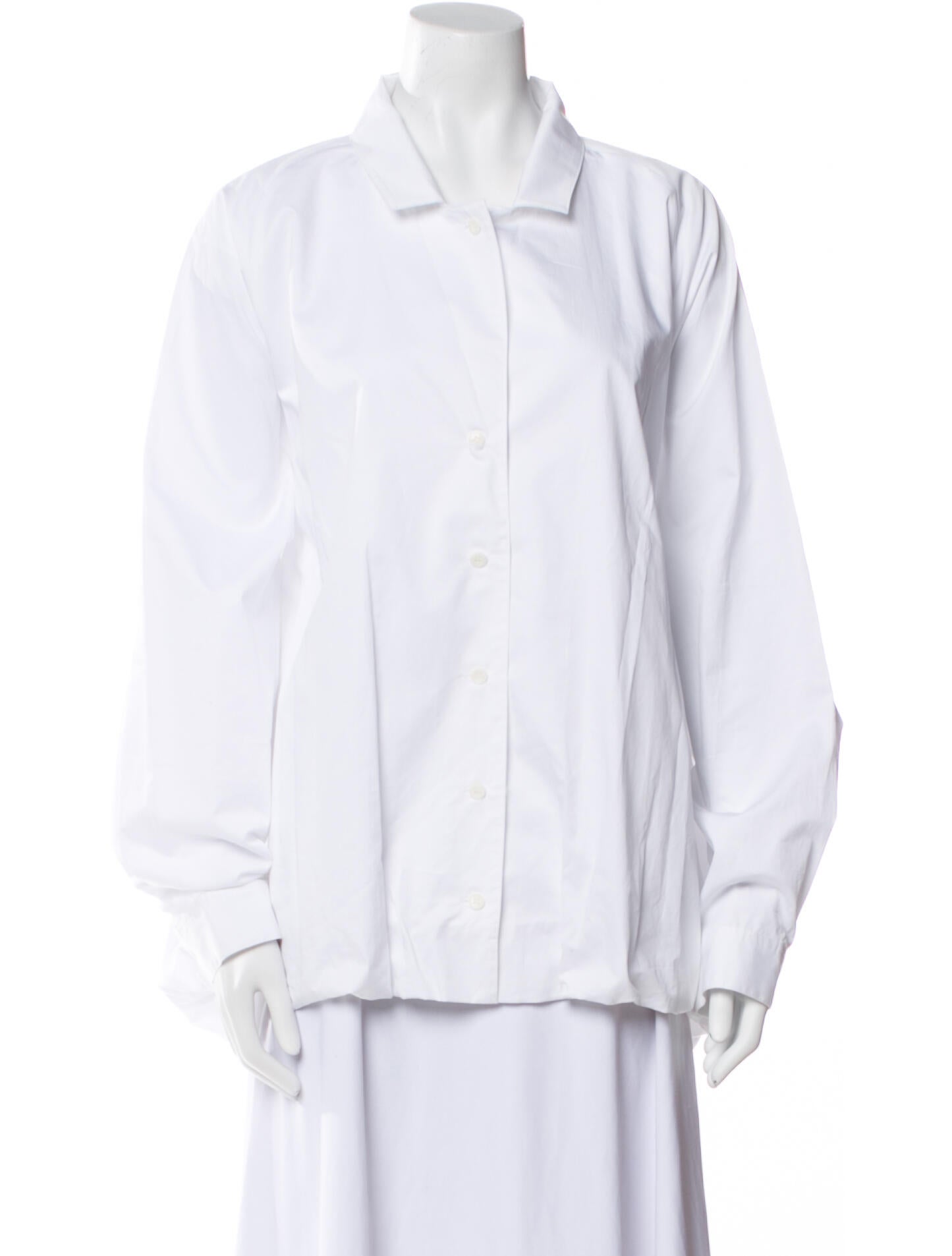 Tibi Long Sleeve Button-Up Top