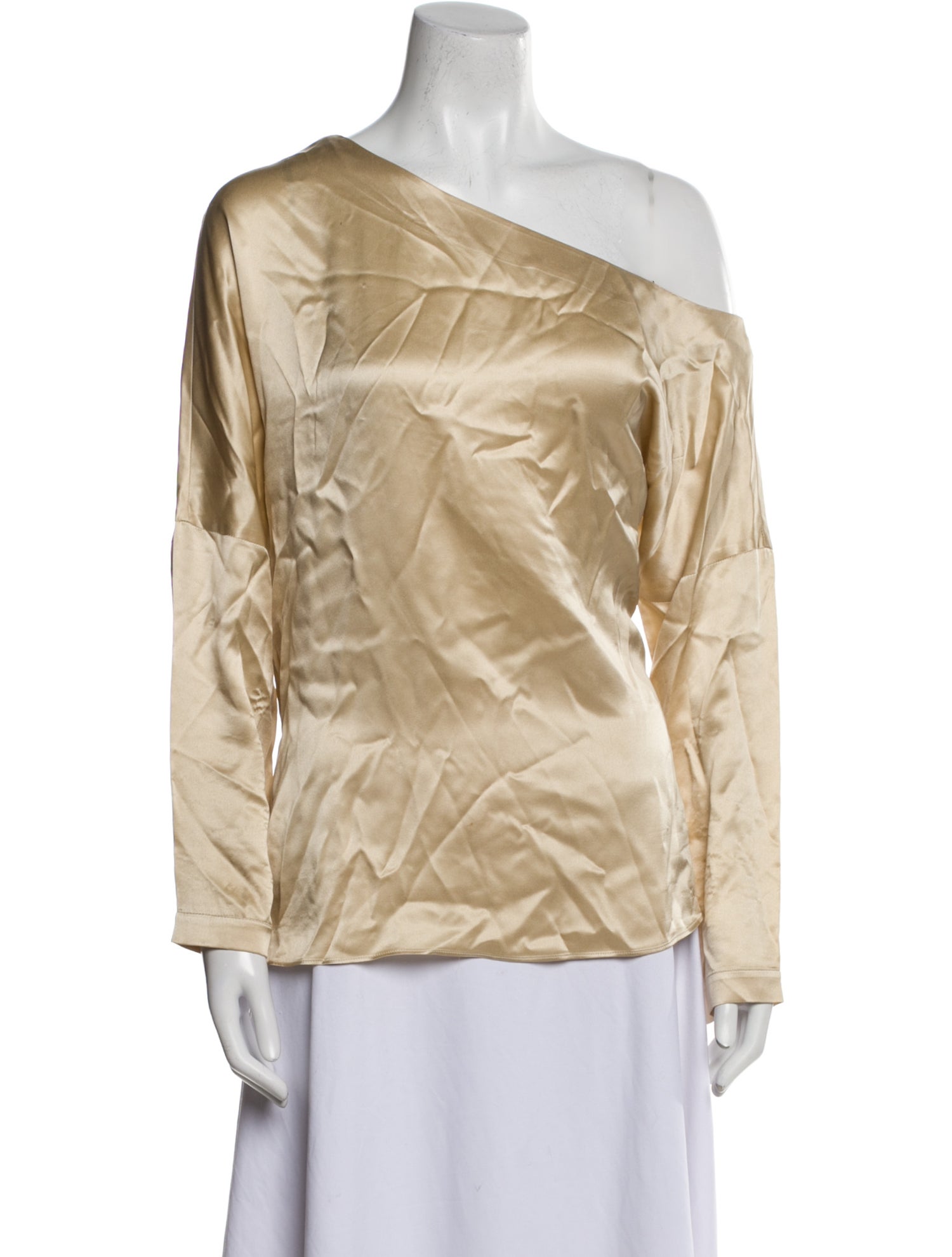 Tibi Silk One-Shoulder Blouse