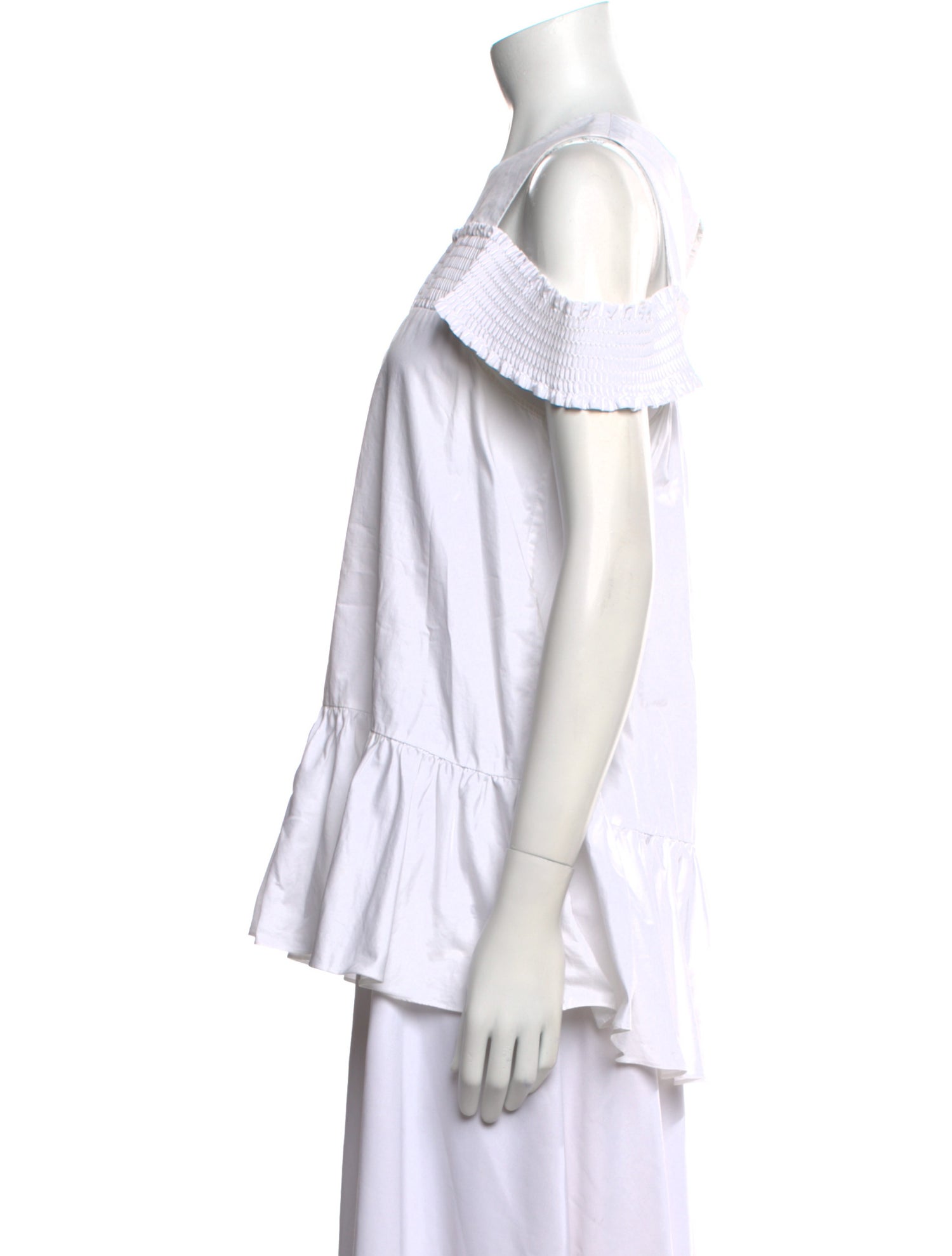 Tibi Crew Neck Short Sleeve Top