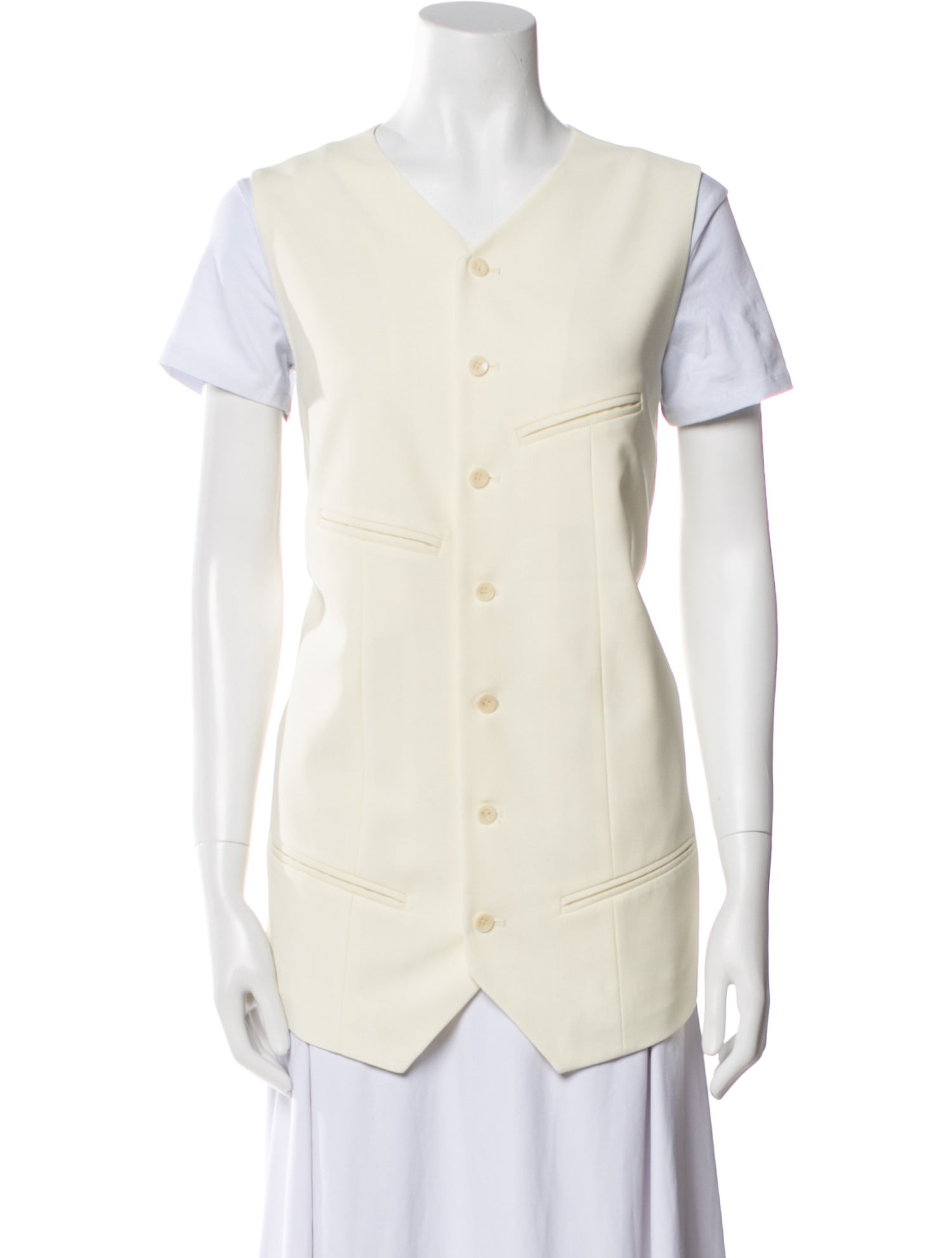 Tibi Short Sleeve Button-Up Top