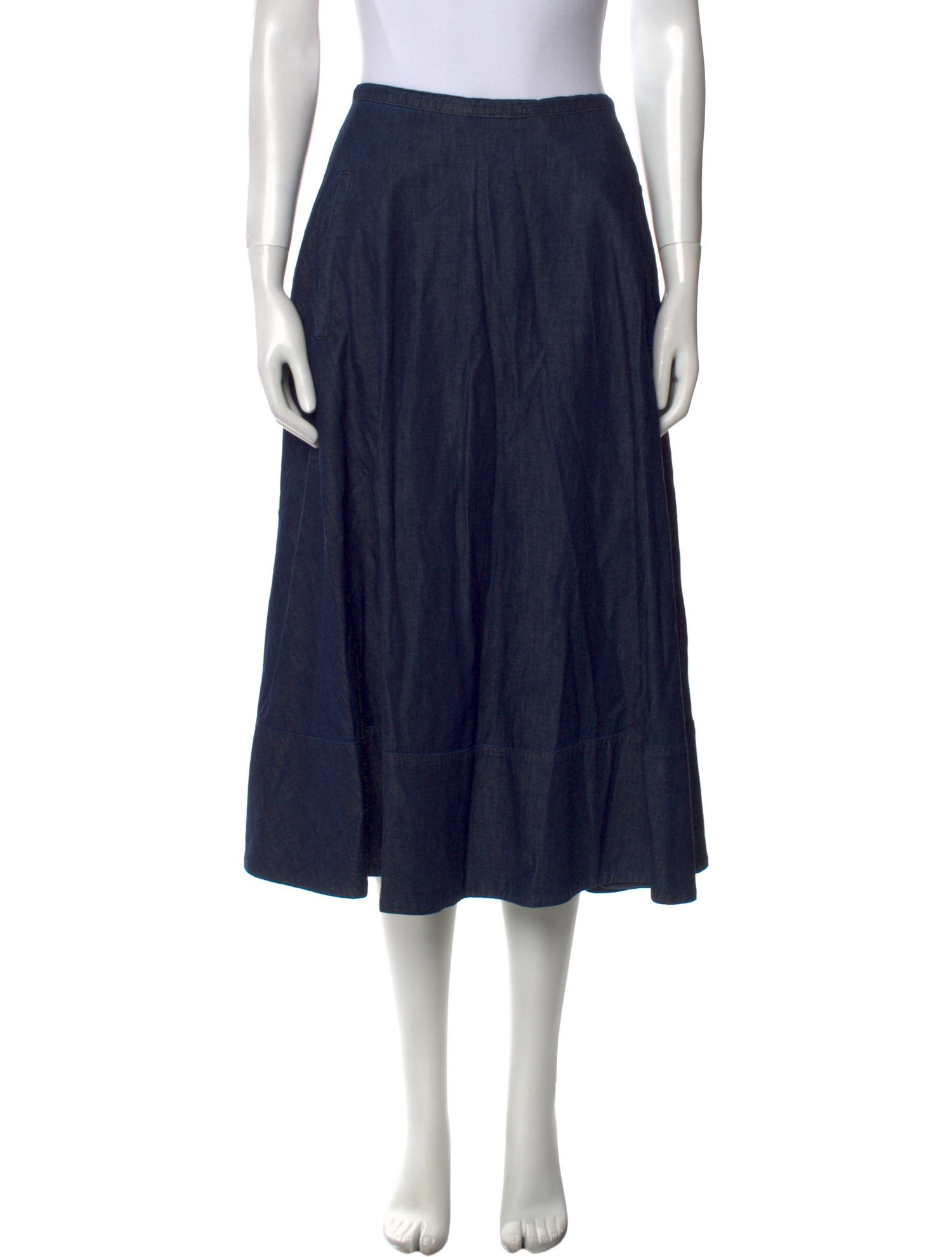 Tibi Pleated Accents Midi Length Skirt