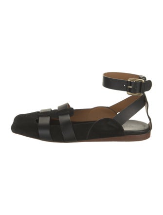 Tibi Suede Slingback Flats