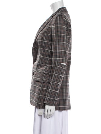 Tibi Plaid Print Blazer