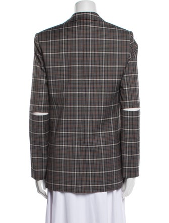 Tibi Plaid Print Blazer