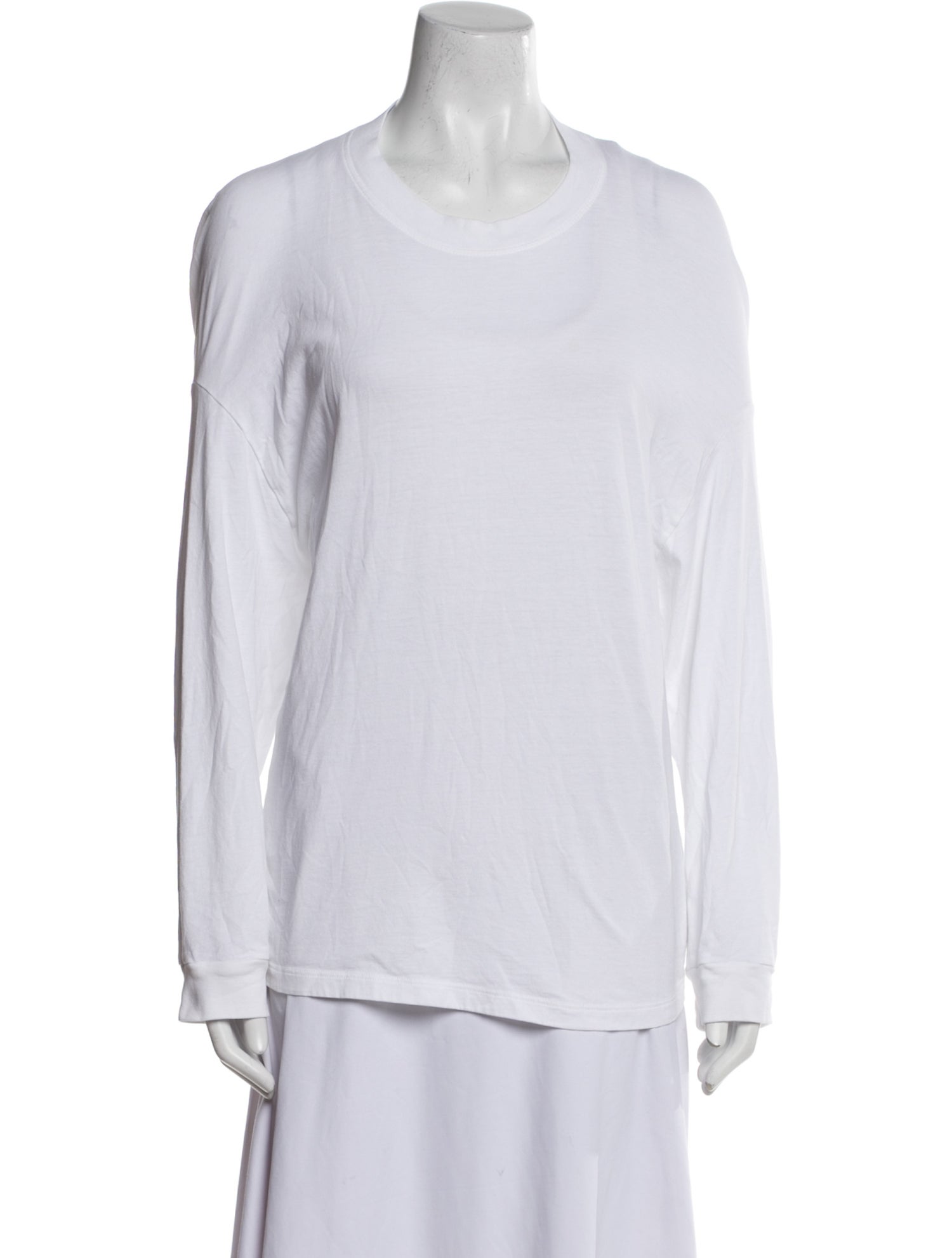 Tibi Crew Neck Long Sleeve T-Shirt
