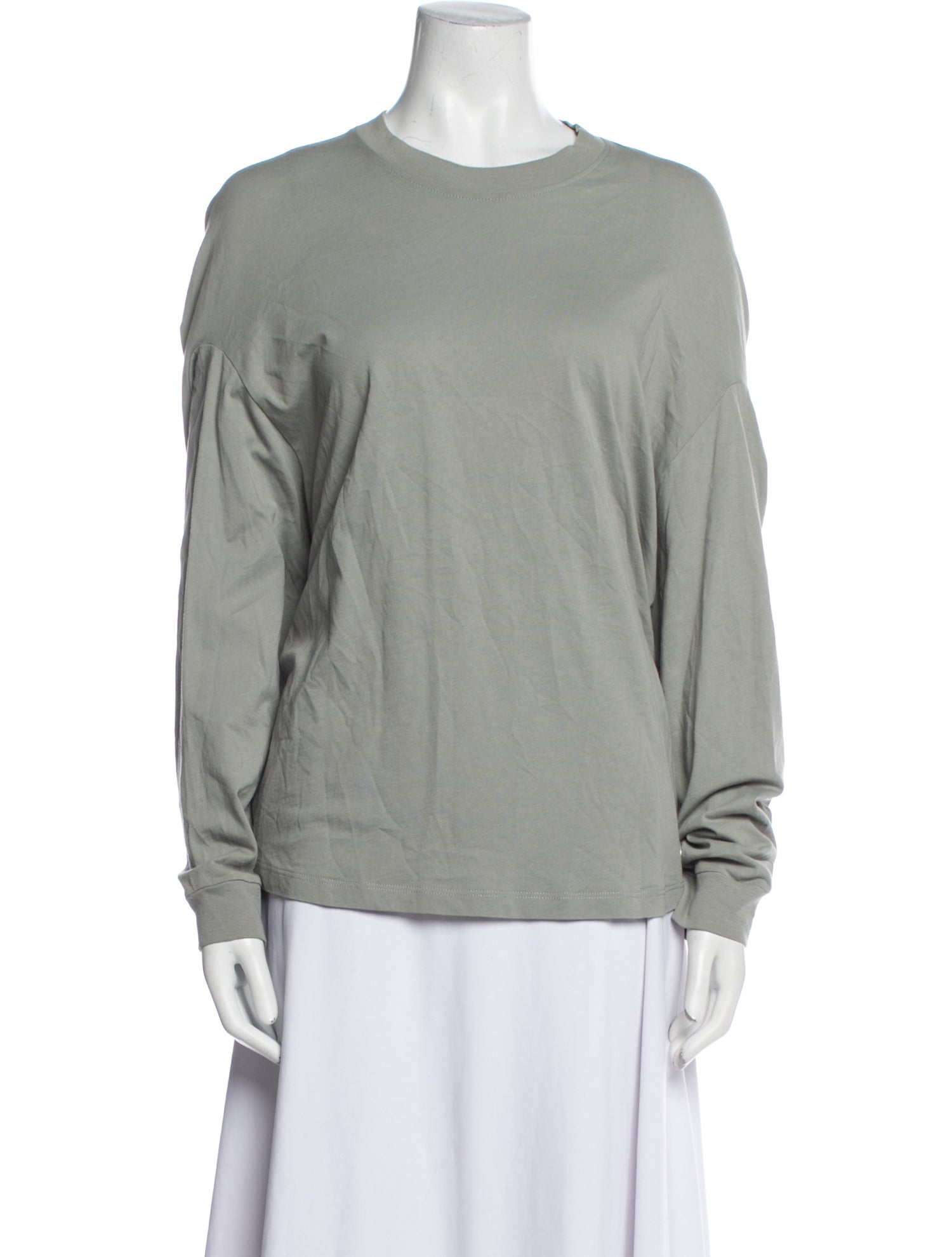 Tibi Crew Neck Long Sleeve Sweatshirt