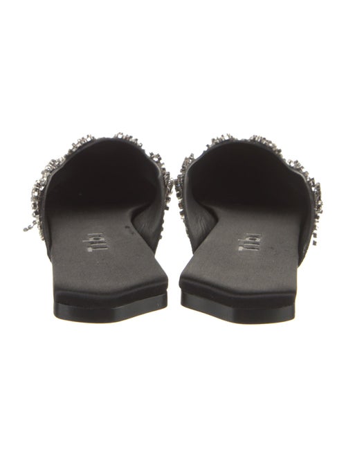 Tibi Satin Crystal Embellishments Mules