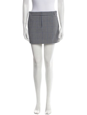 Tibi Plaid Print Mini Skirt