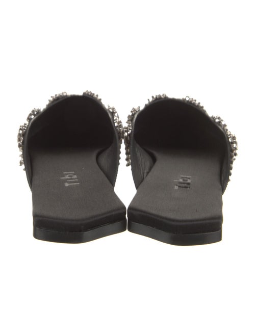 Tibi Satin Crystal Embellishments Mules