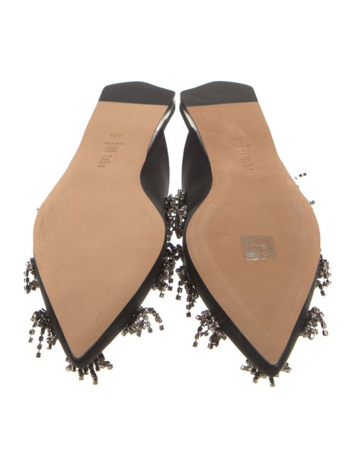 Tibi Satin Crystal Embellishments Mules