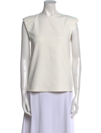 Tibi Scoop Neck Sleeveless Top