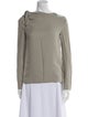 Tibi Scoop Neck Long Sleeve Sweatshirt