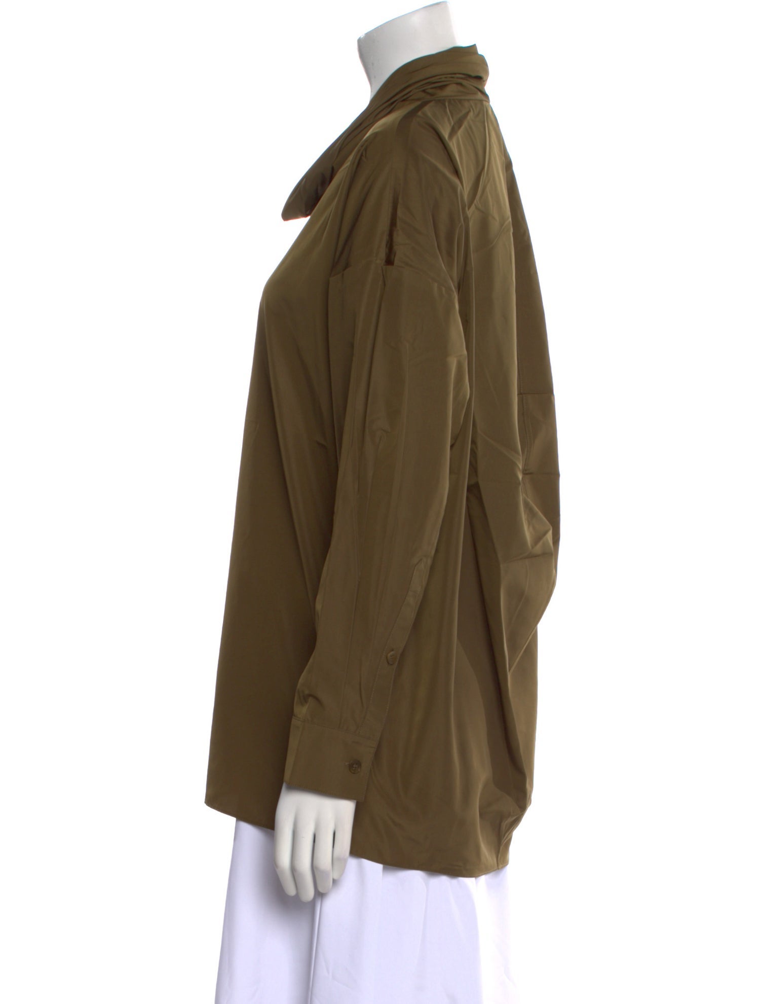 Tibi Cowl Neck Long Sleeve Sweatshirt