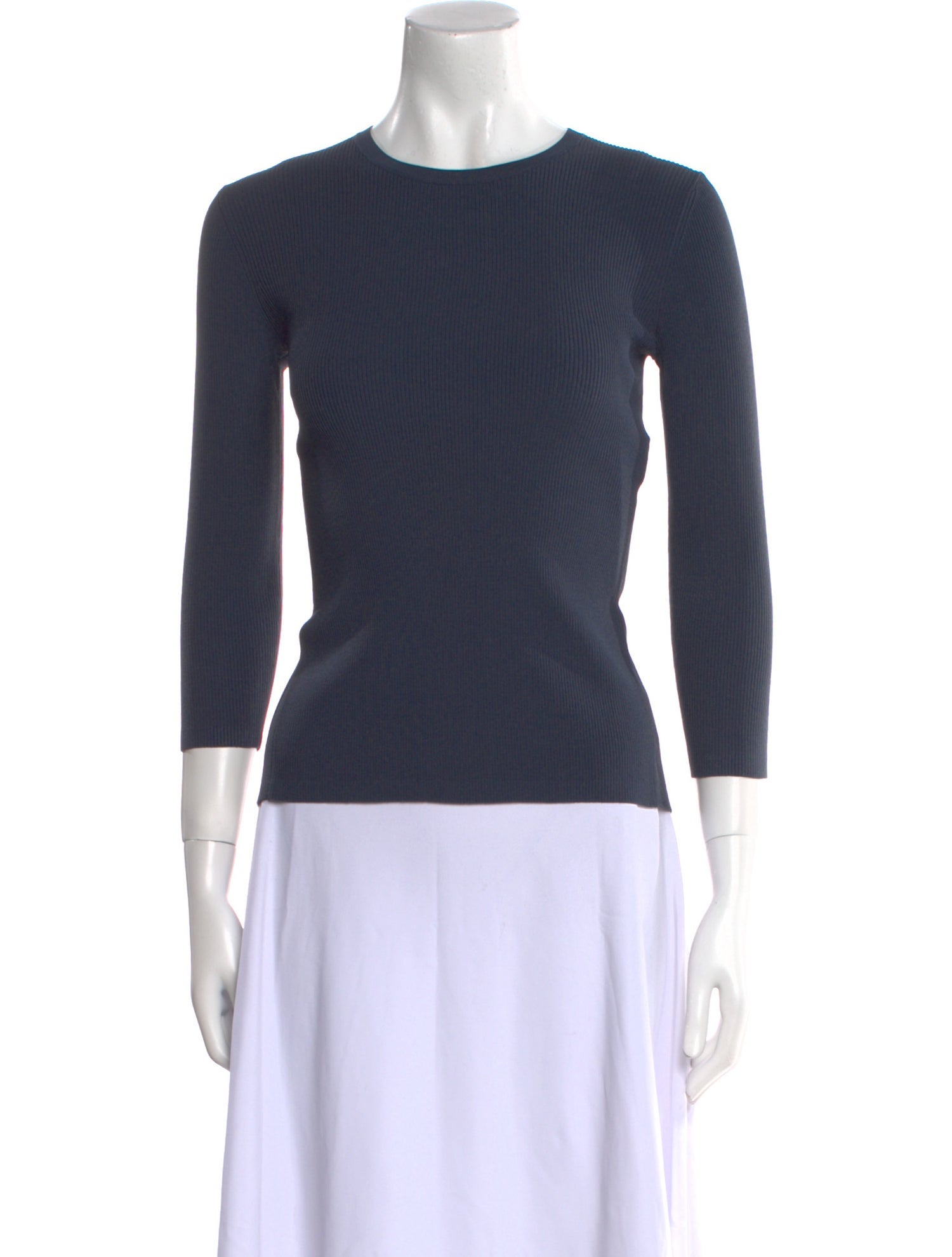 Tibi Crew Neck Three-Quarter Sleeve Top w/ Tags