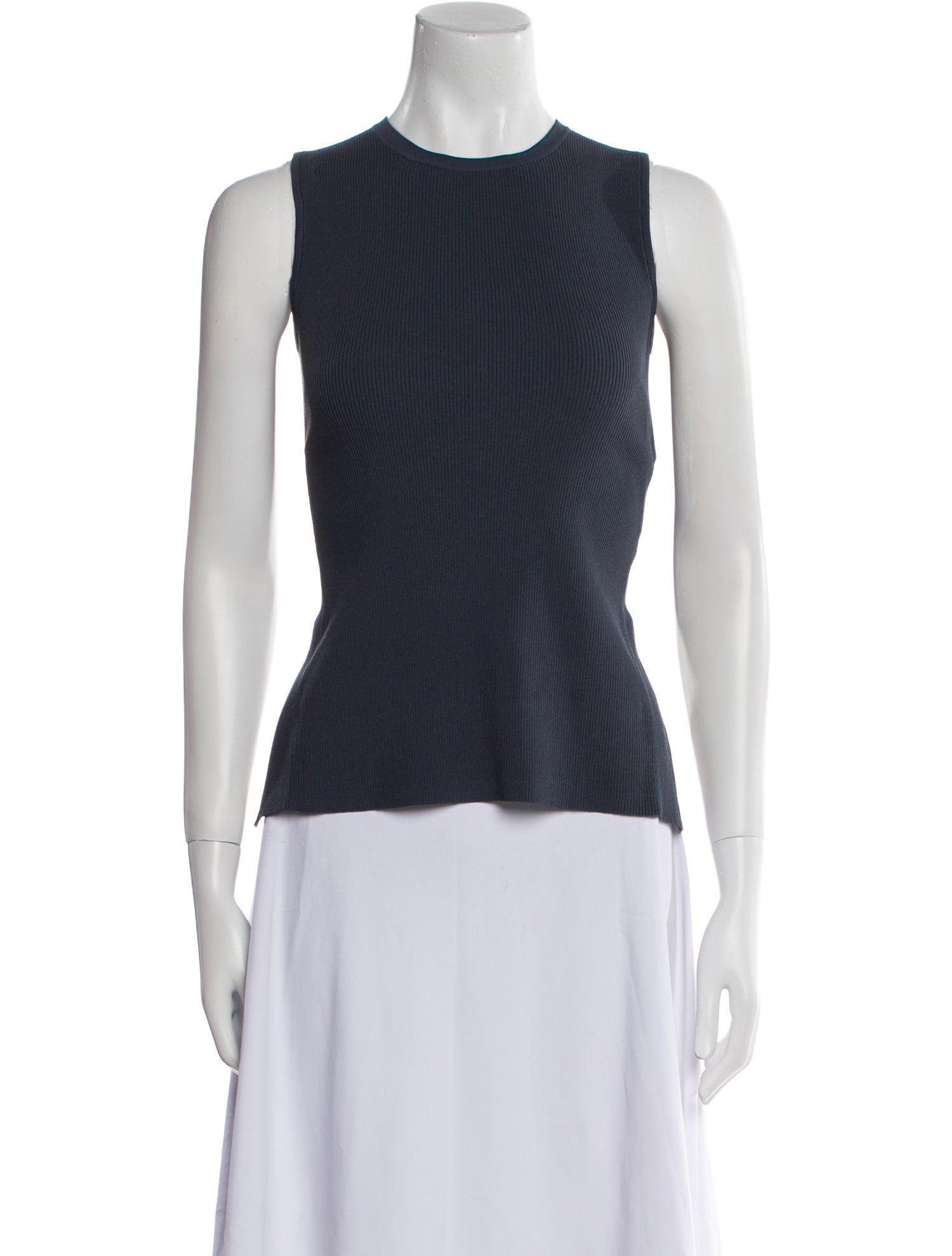 Tibi Crew Neck Sleeveless Top