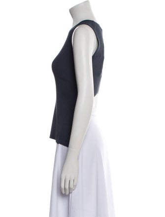 Tibi Crew Neck Sleeveless Top