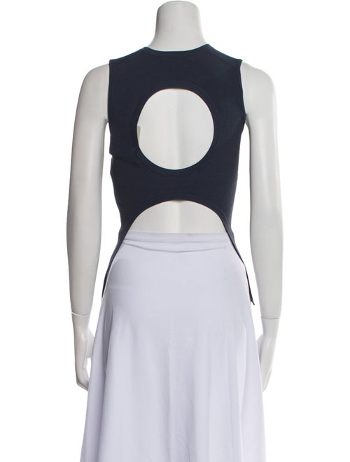 Tibi Crew Neck Sleeveless Top