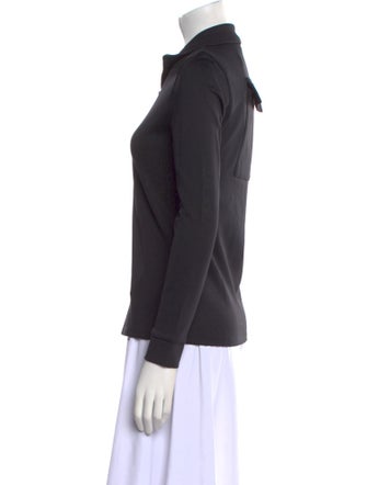 Tibi Nylon Long Sleeve Sweatshirt