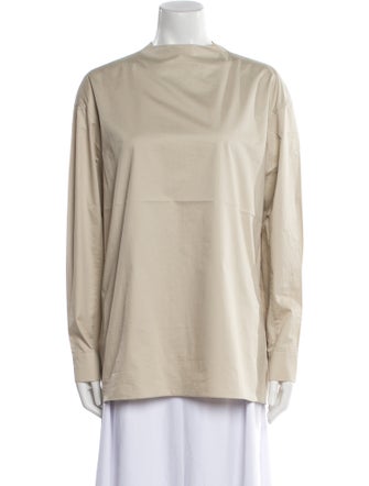 Tibi Mock Neck Long Sleeve Tunic