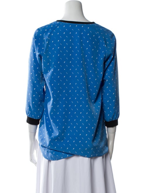 Tibi Printed V-Neck Top