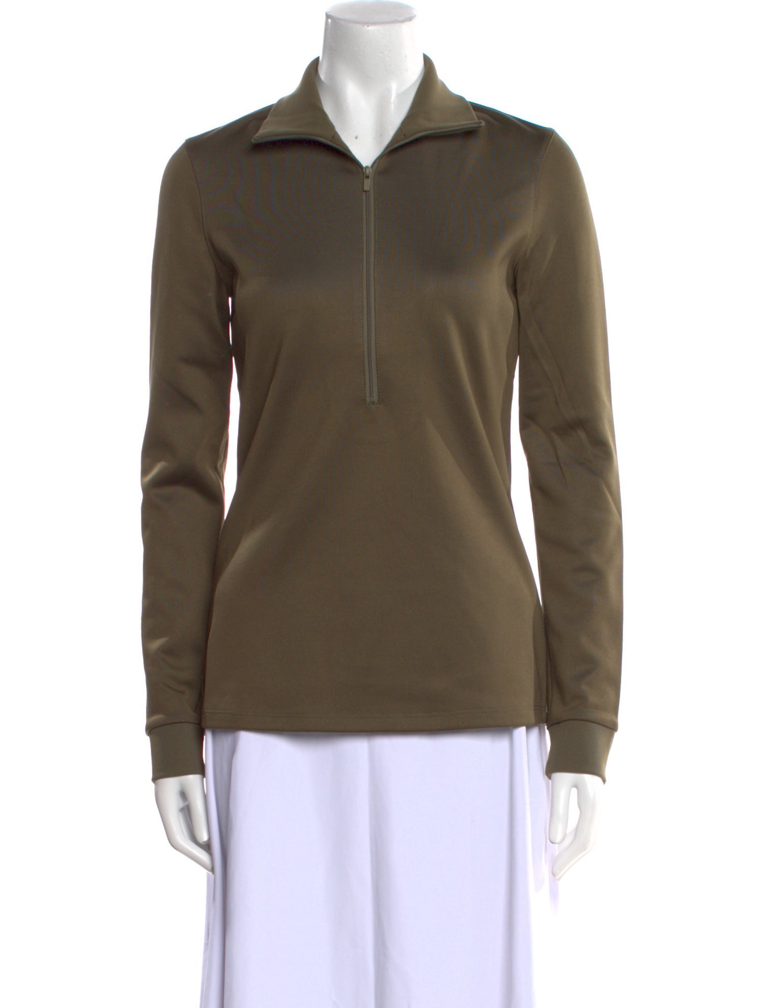 Tibi Nylon Long Sleeve Sweatshirt