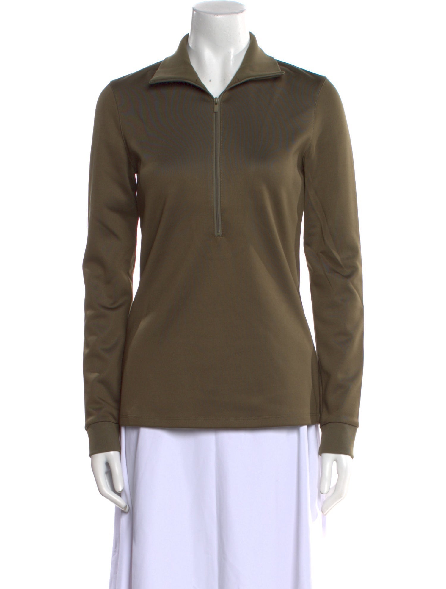 Tibi Nylon Long Sleeve Sweatshirt