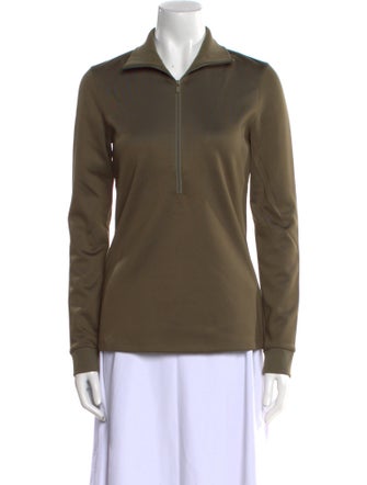 Tibi Nylon Long Sleeve Sweatshirt