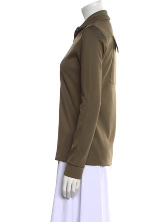 Tibi Nylon Long Sleeve Sweatshirt