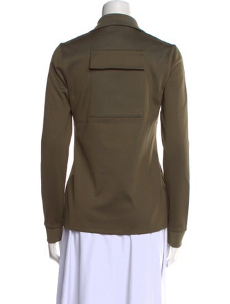 Tibi Nylon Long Sleeve Sweatshirt