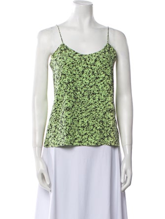 Tibi Silk Printed Top