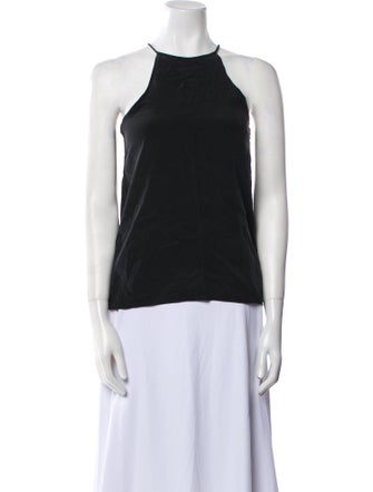 Tibi Silk Crew Neck Top