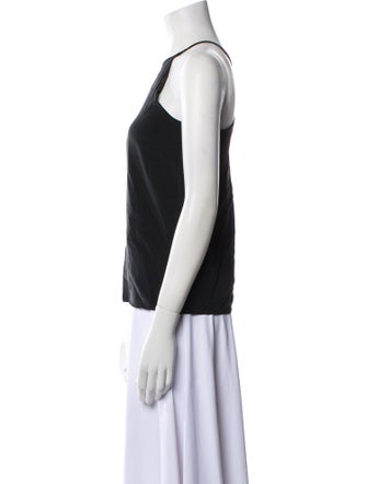 Tibi Silk Crew Neck Top