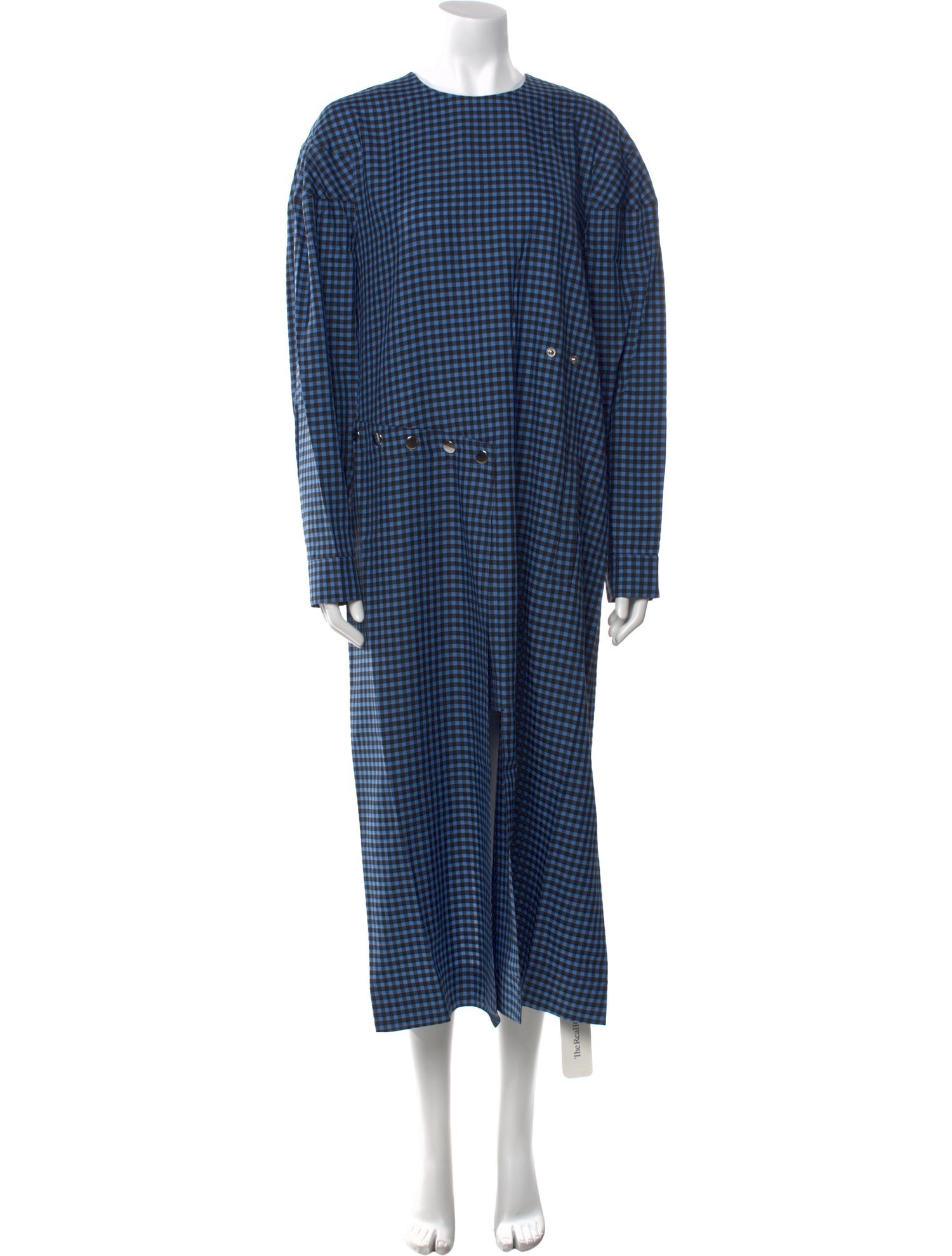 Tibi Plaid Print Midi Length Dress