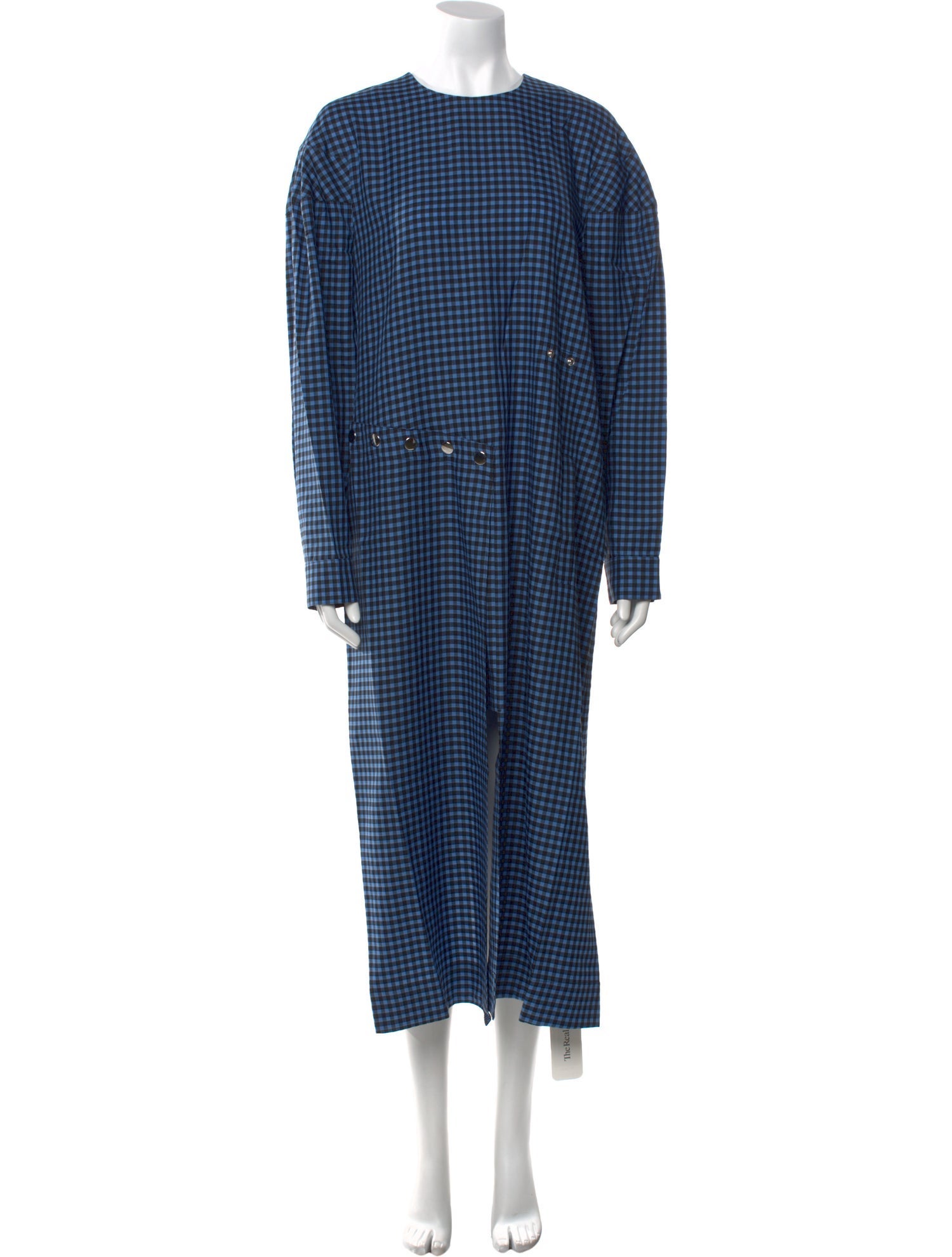 Tibi Plaid Print Long Dress