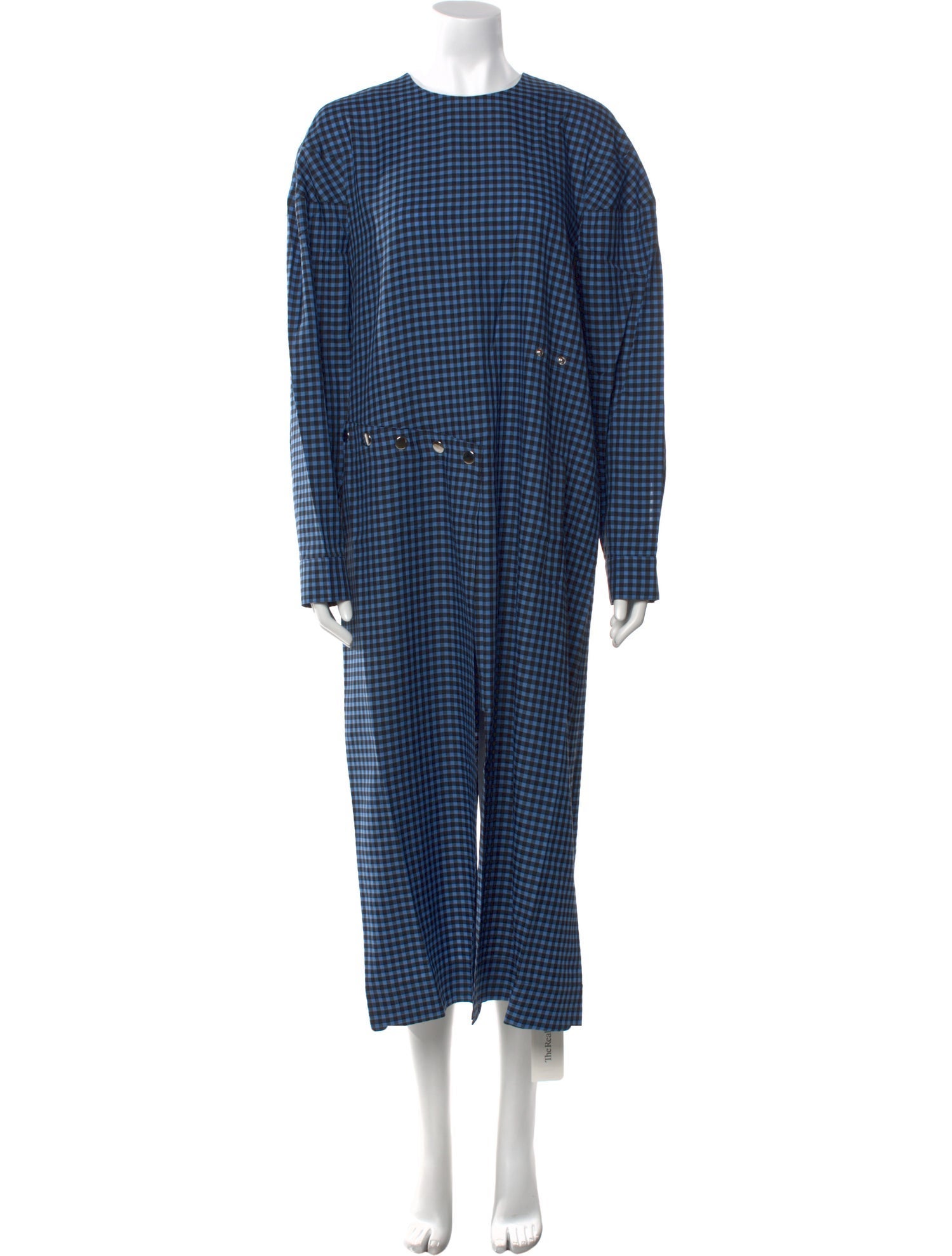 Tibi Plaid Print Long Dress