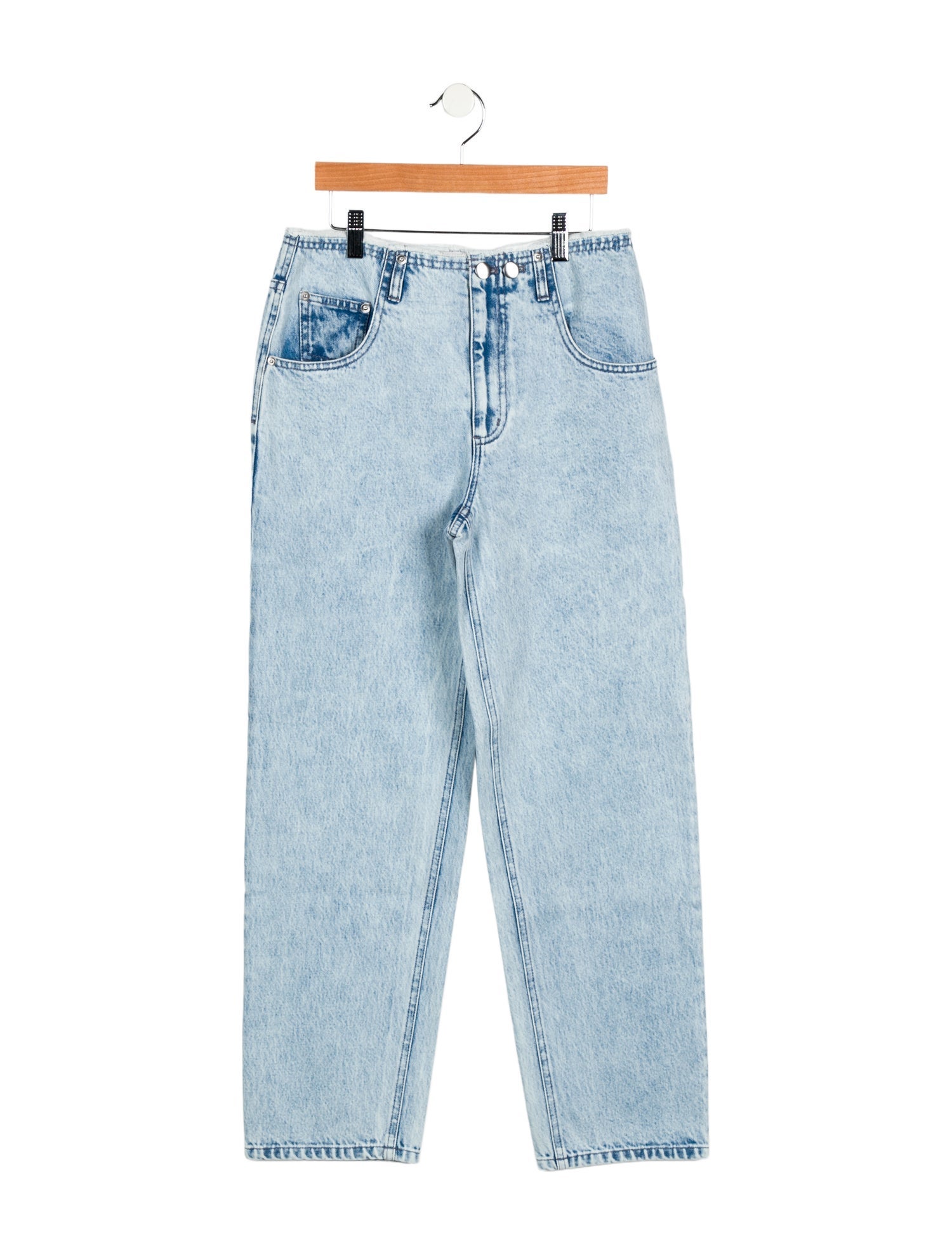 Tibi High-Rise Straight Leg Jeans