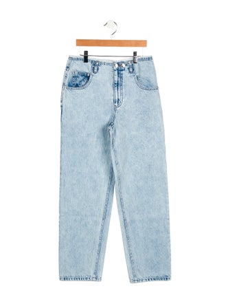 Tibi High-Rise Straight Leg Jeans