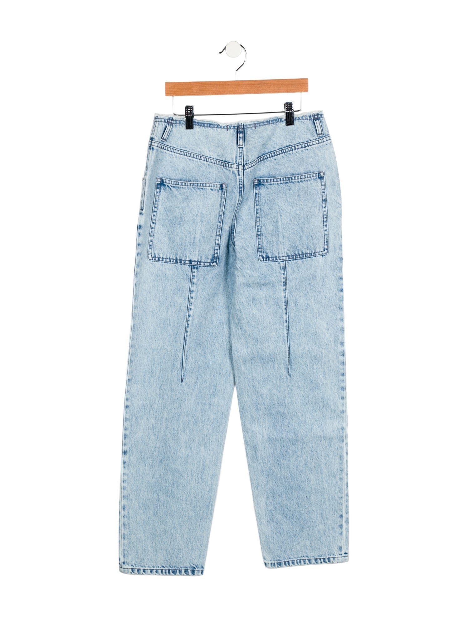 Tibi High-Rise Straight Leg Jeans