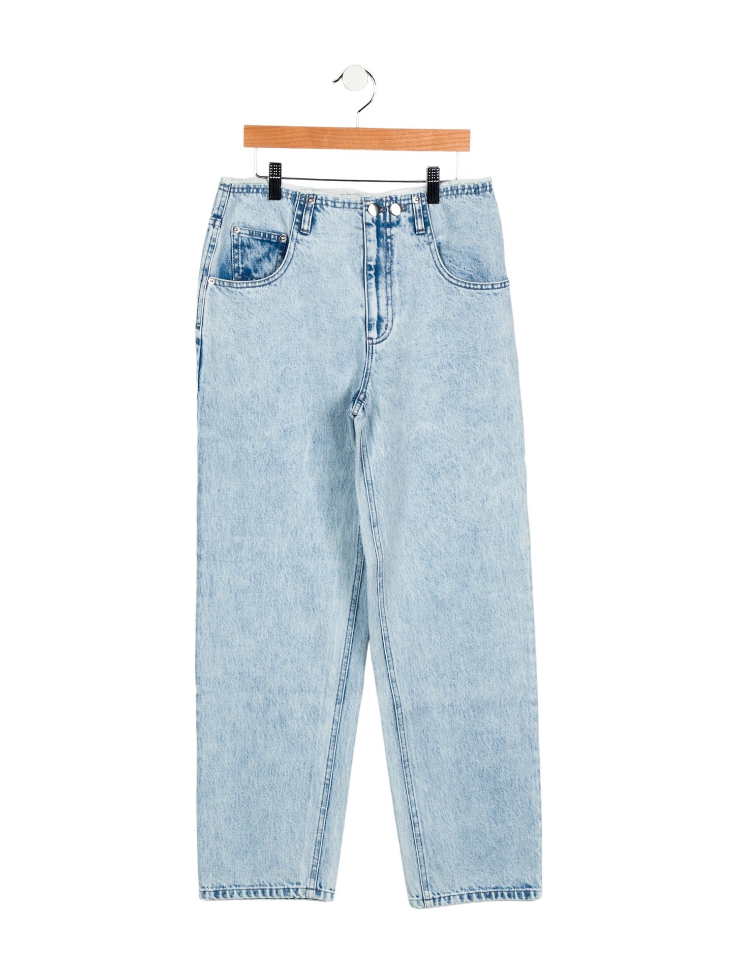 Tibi High-Rise Straight Leg Jeans