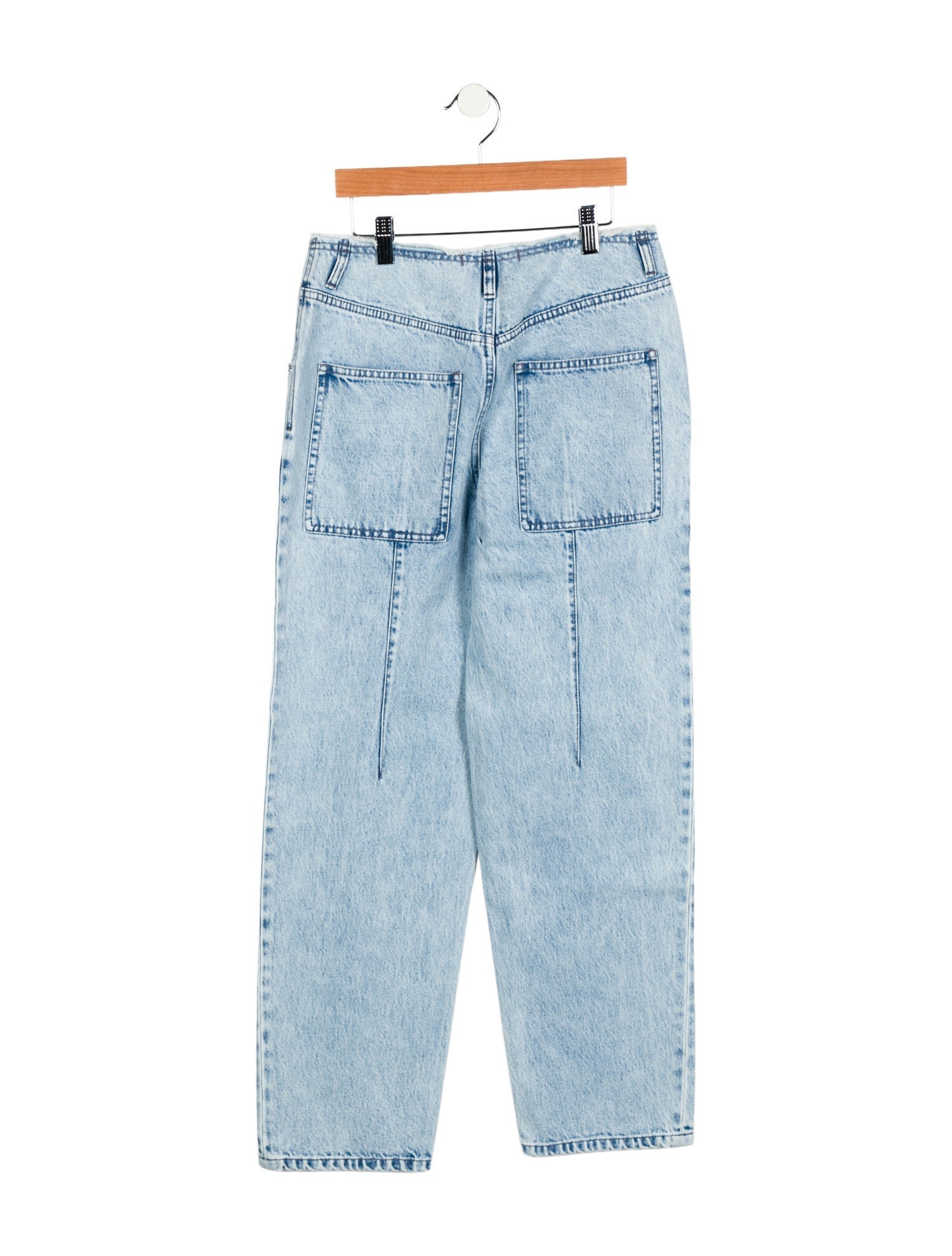 Tibi High-Rise Straight Leg Jeans