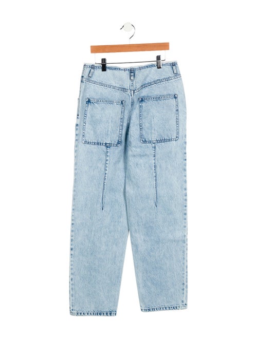 Tibi High-Rise Straight Leg Jeans
