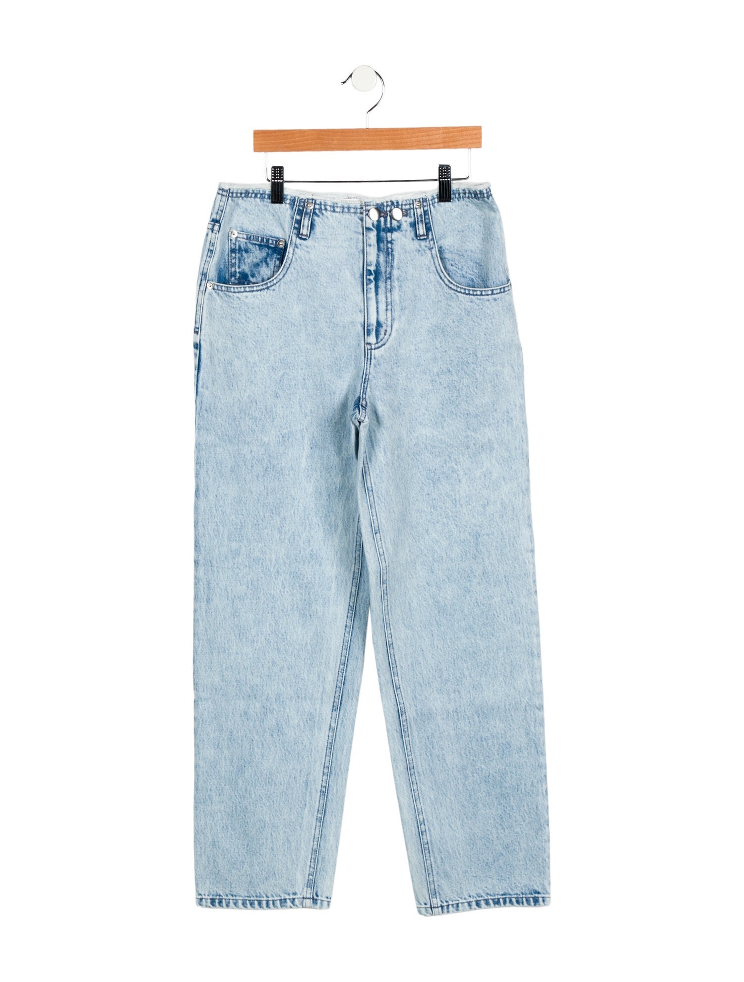 Tibi Mid-Rise Straight Leg Jeans