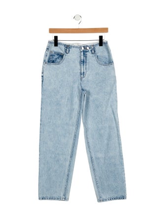 Tibi High-Rise Straight Leg Jeans