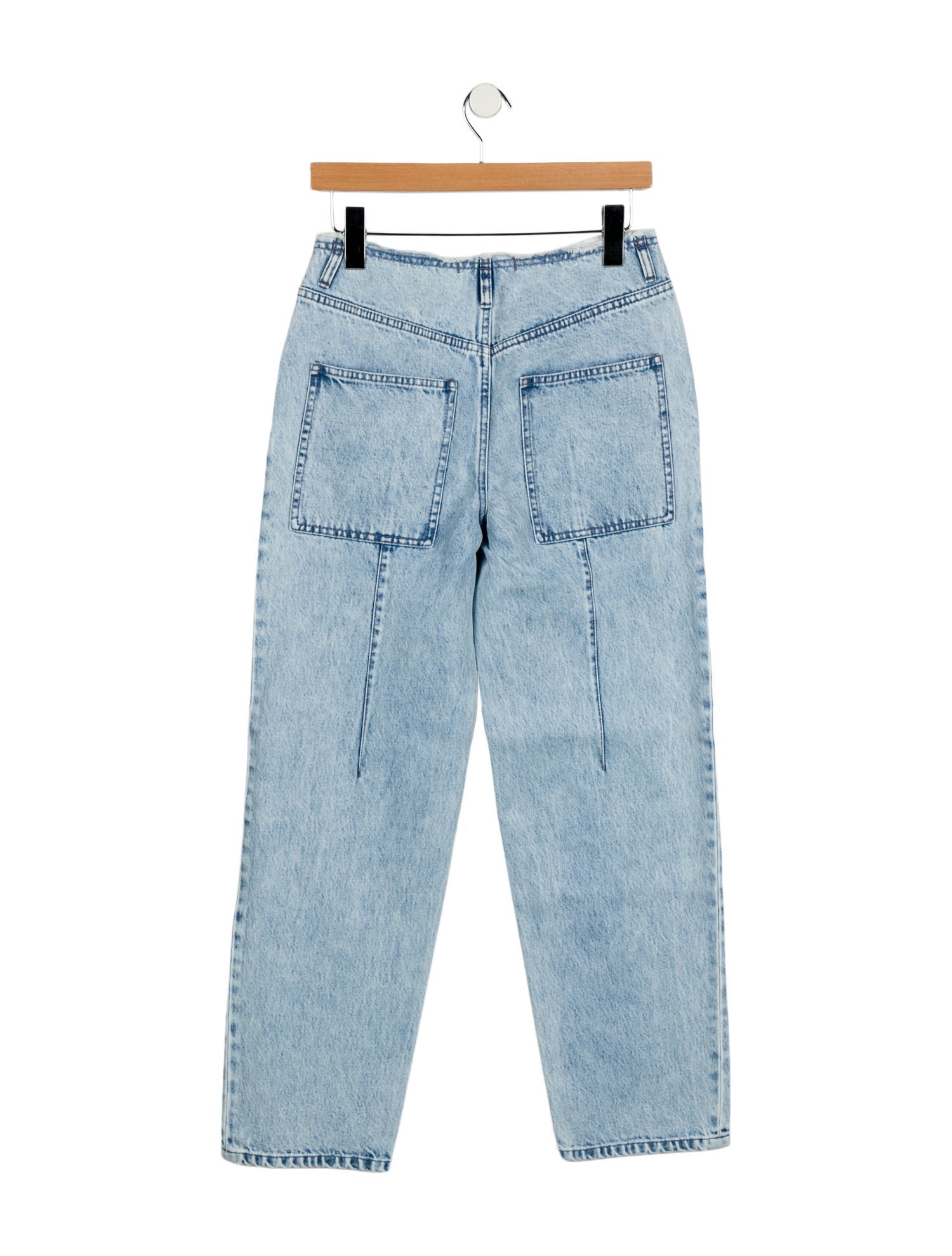 Tibi High-Rise Straight Leg Jeans