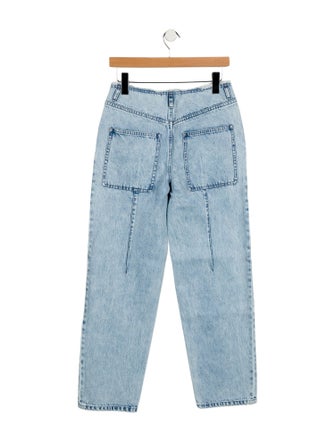 Tibi High-Rise Straight Leg Jeans